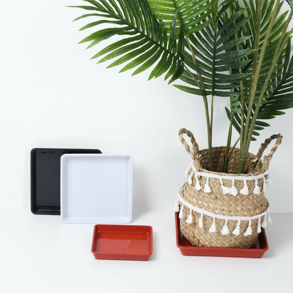 

Прочный квадратный поддон для цветочных горшков для дома и сада, для ежедневного использования, поддон для сбора капель