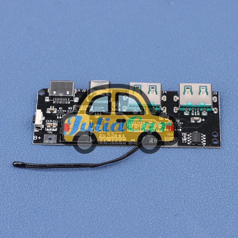 

Модуль зарядки для повербанка QC4.0 QC3.0 LED с двумя USB-портами (Micro/Type-C) 5В 4.5А 22.5Вт, защита от перегрева, для аккумуляторов 18650