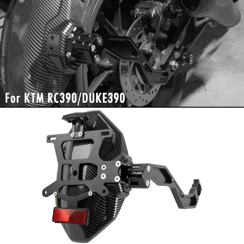 For KTM DUKE250 DUKE390 RC250 RC390 DUKE RC 250 390 Rear Fender BracketMudguard Eliminator License Plate Holder With LED Light