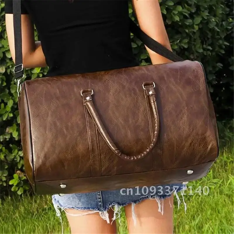 

Leather Travel Bag Large Duffle Independent Big Fitness Bags Bag Handbag Bag Luggage Black Shoulder Zipper Pu Men Fashion Сумка