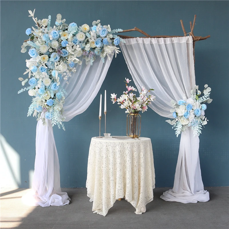 Wedding Decoration Customized Artificial Flowers Romantic Marriage Backdrop Decoration Flower Row Ball Wall for Arch Stand Decor