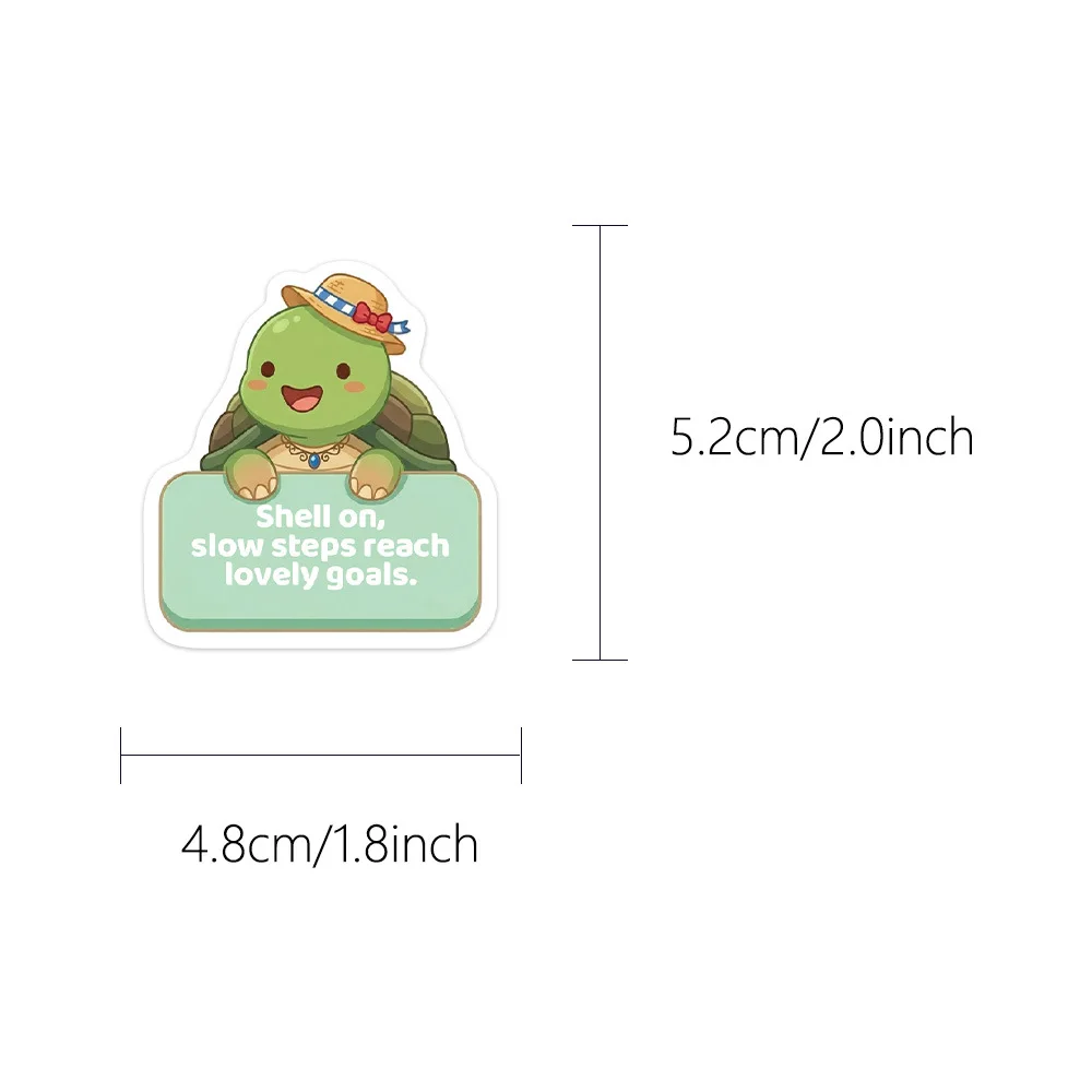 50 Pcs Animal Fun Cute Inspirational Stickers Waterproof Vinyl Decals for Notebook Pencil Case Luggage Journal Gift