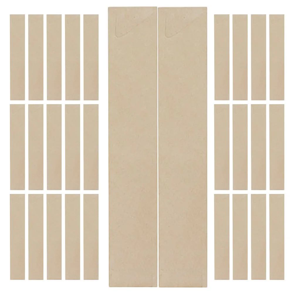 

100pcs Kraft Paper Chopstick Set Waterproof Disposable Silverware Sleeves for Restaurant Tableware Cutlery Holder Rustic