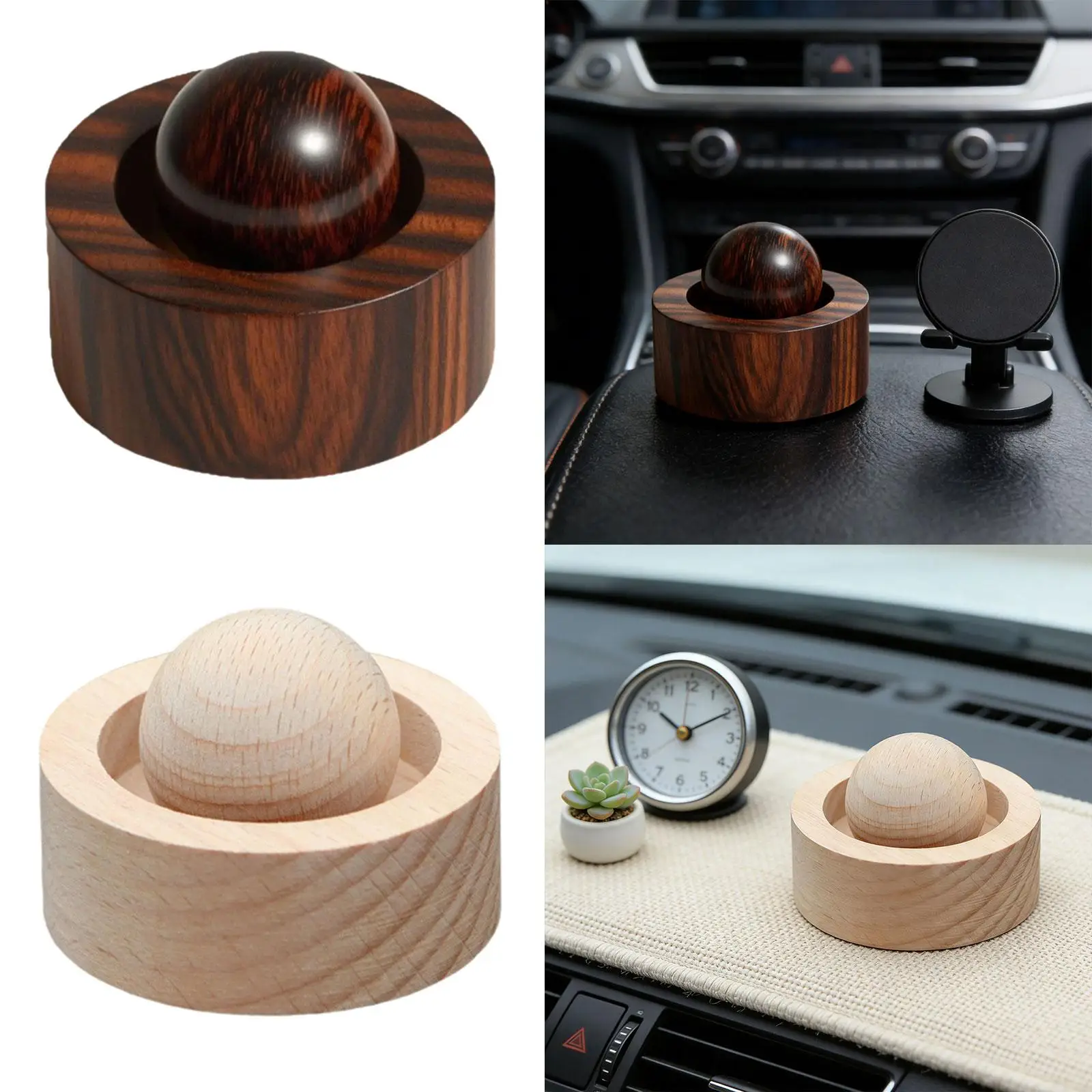 Essential Oil Diffuser Oil Diffuser Wooden Fragrance Dispersion Round Ball Aroma Fragrance for Car Living Room Decoration