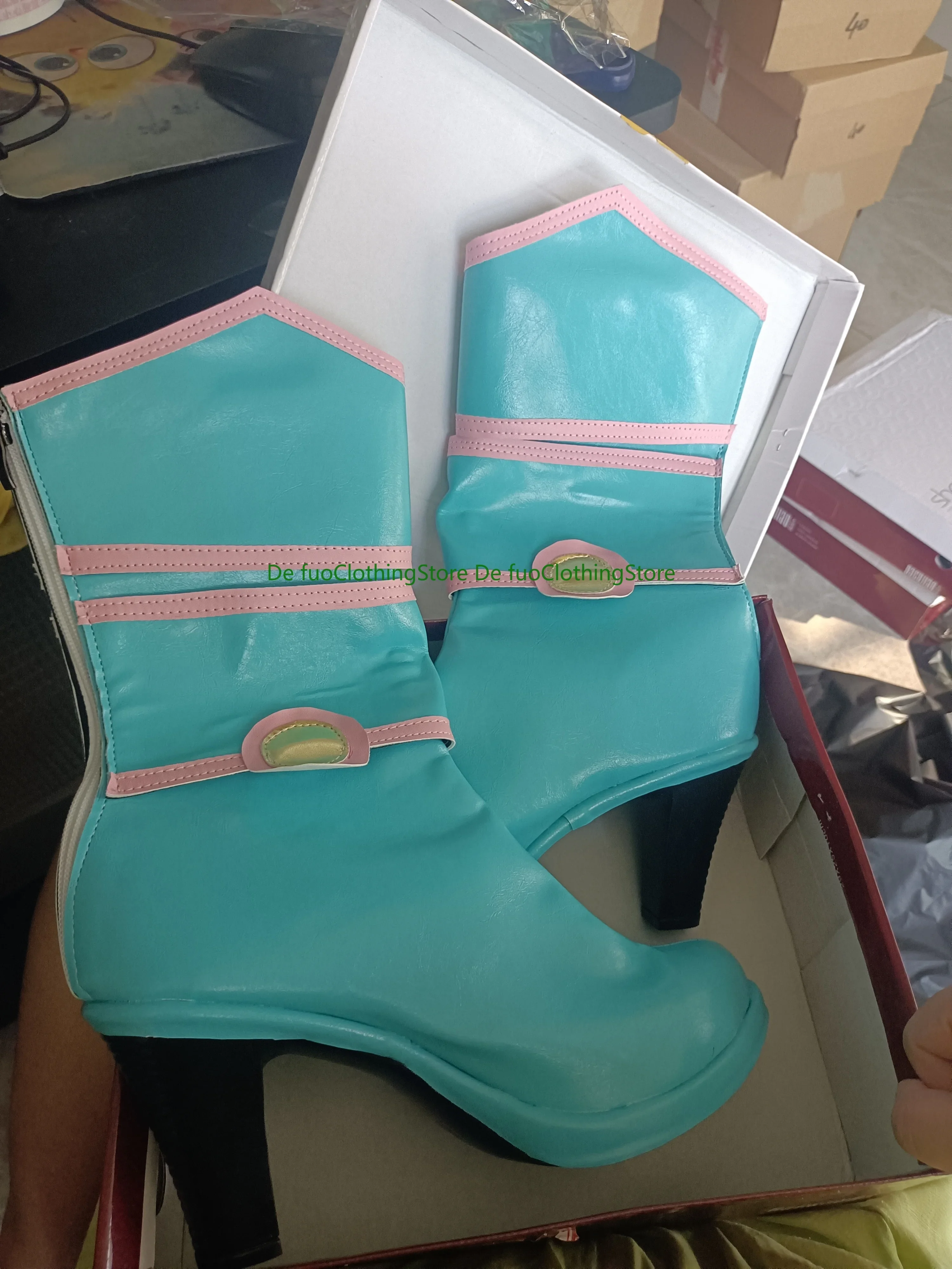 Defuo ﻿ Magician Girl  Magician Girl Yu-Gi-Oh Mana Cosplay Shoes Boots Anime Carnival Party Halloween Chritmas DefuoClothing