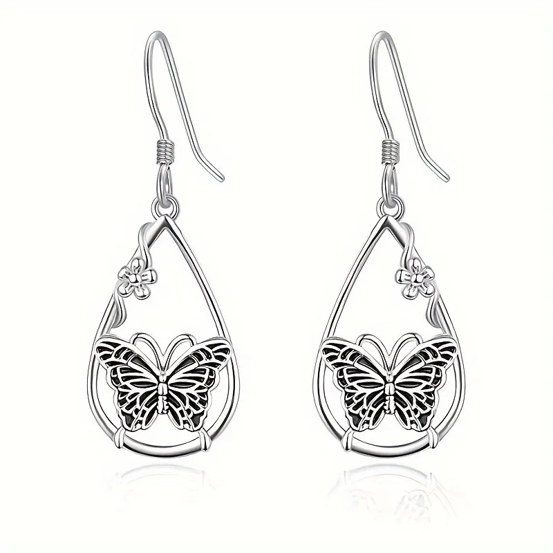 10pcs Silver Color Water Drop Butterfly Charms Pendants for Jewelry Making  DIY Necklace Bracelet Earrings Key Chain Accessroies