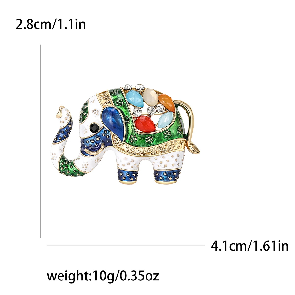 Enamel Elephant Brooches for Women Unisex Animal Pins 2-color Available Casual Party Accessories Gifts