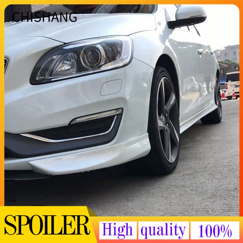 Car Styling ABS Plastic Unpainted Color Front Bumper Lip Trunk Spoiler Protector 3Pcs For Volvo S60 s60l S60L 2012-2017