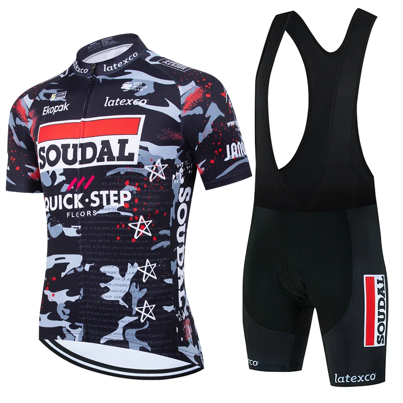 

SOUDAL Quick Step 2025 летний комплект из трикотажа для велоспорта с короткими рукавами, дышащая мужская одежда для велоспорта MTB Maillot Ropa Ciclismo