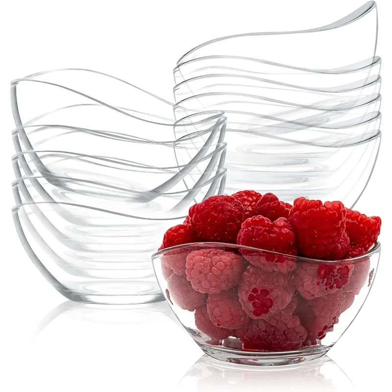 

Mini Glass Bowls, Set of 12 Decorative Glass Dessert Bowls, Small 2.25 Ounce Glass Dish