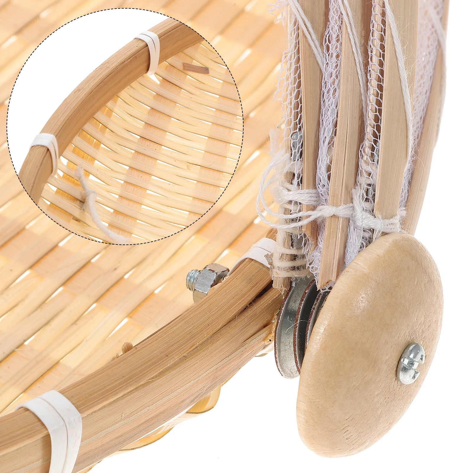 

1Pcs Food Drying Dustpan Anti-Fly Bamboo Basket Woven Storage Container for Snacks Steamed Bun Kitchen Household Use