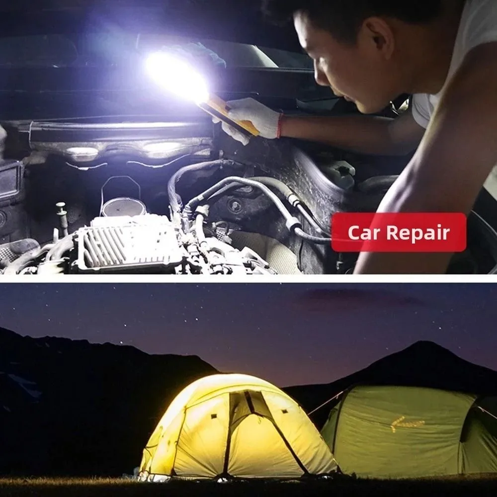 Multi-function Torch Work Lamp LED Flashlight Folding Inspection Lamp Portable Rechargeable COB Light Camping