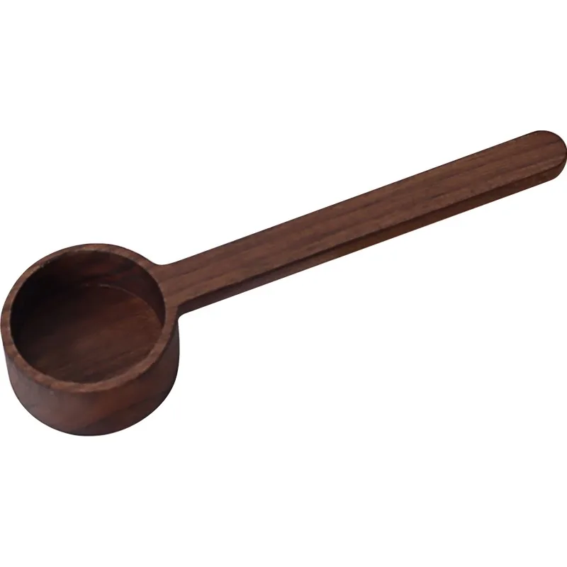 

Short walnut spoon household solid wood measuring 8g/10g coffee