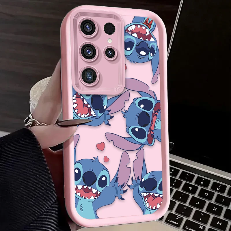 لطيف غرزة الكرتون قضية الهاتف لسامسونج غالاكسي S24 S25 S23 الترا S22 S21 زائد FE A36 A56 A26 A16 A06 A15 A25 A35 A55 5G eتوي