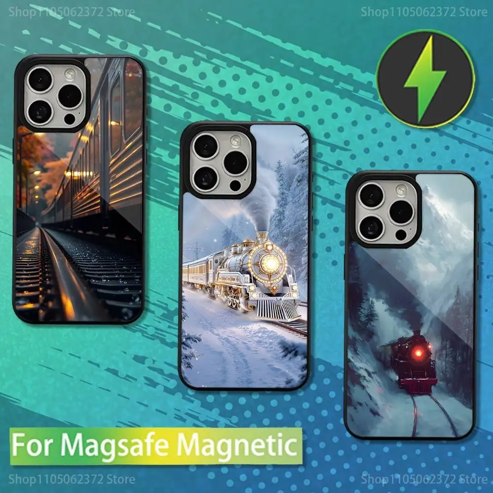 

Classic Art Train Phone Case For iPhone 16,15,14,13,12,11,Pro,Max,Plus,Mini,Magsafe,Magnetic Wireless Charging Case