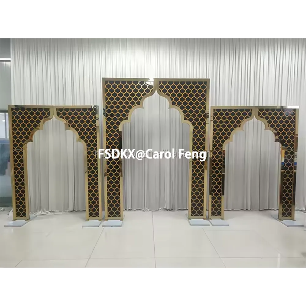 Top selling Luxurious Event Furniture Decor Wedding Decorative Stage Acrylic Backdrop