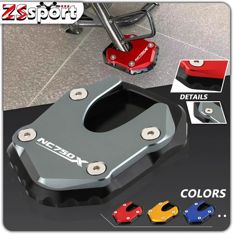 

2023 nc750x Motorcycle Accessorie CNC Kickstand Side Stand Extension Pad Enlarger Support Plate For HONDA NC750X 2021 2022 2023