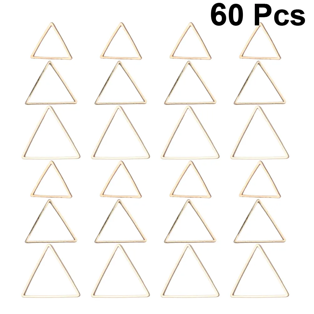 60Pcs Metal Geometric Pendant Set Fine Workmanship DIY Earring Drop Charms for Jewelry Making Birthday Gift Cosplay Costume