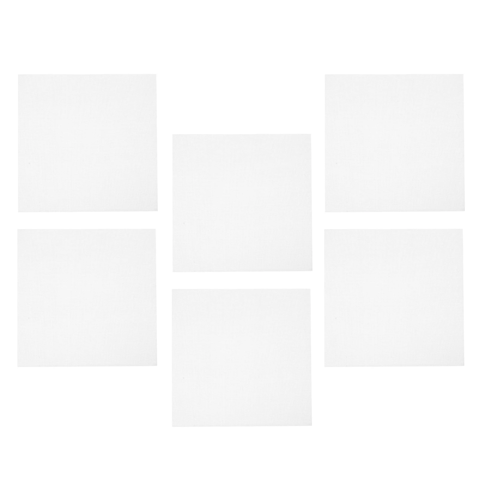 

6 White Cotton Cross Stitch Cloths DIY Needlework Fabric Crafts Sewing Materials Embroidery Supplies Long Lasting Safe Durable