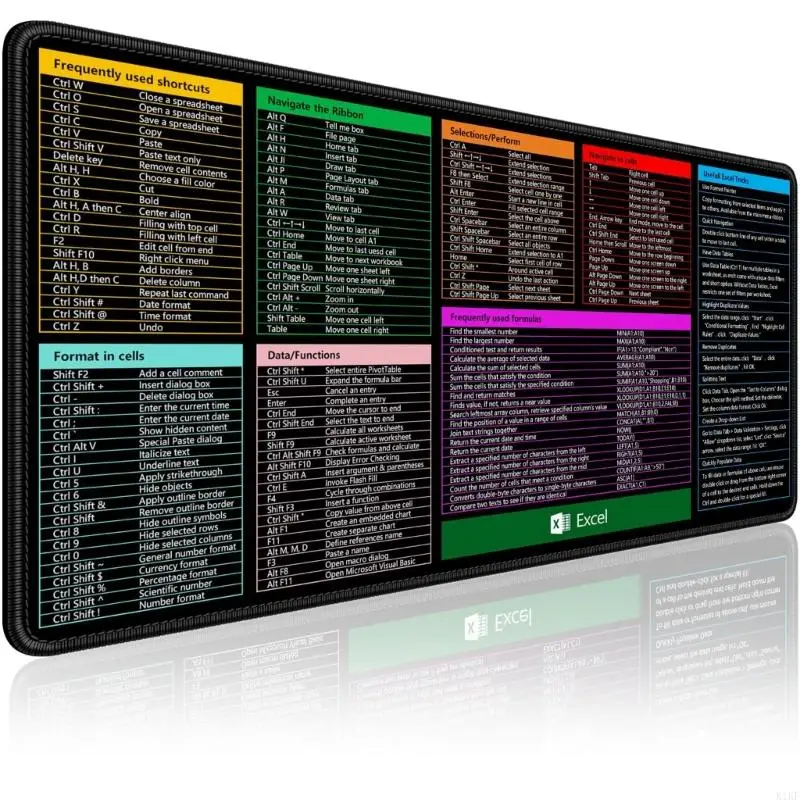 حصيرة كمبيوتر nonslip مع excels واختصار Word Pad for Office K1KF