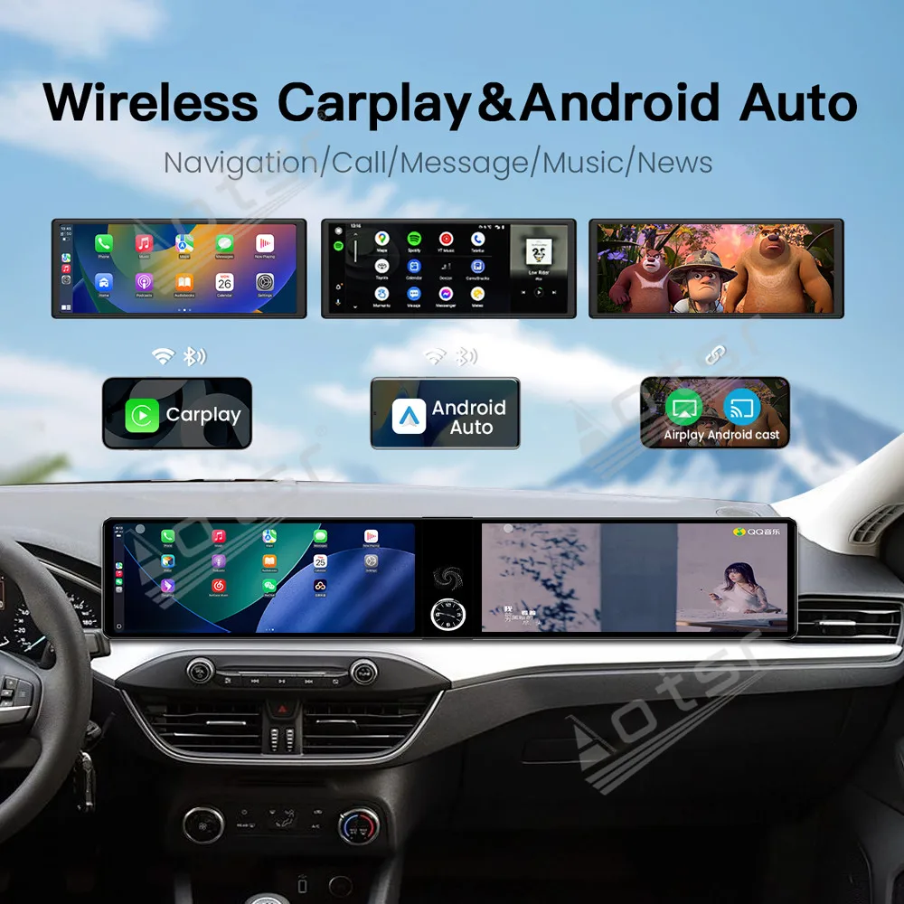 Dual 12.3 Inch Screen Car Radio For Mazda CX-4 2016-2021 GPS Navigation Multimedia Player  Stereo Head Unit Carplay Android 13