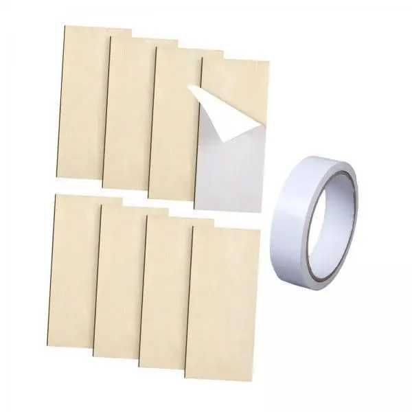6xKitchen Cabinet Hinge Wooden Hinge Filler Spare Part with Double Sided Tapes Professional Wood Repair Kit Cabinet Door Blank
