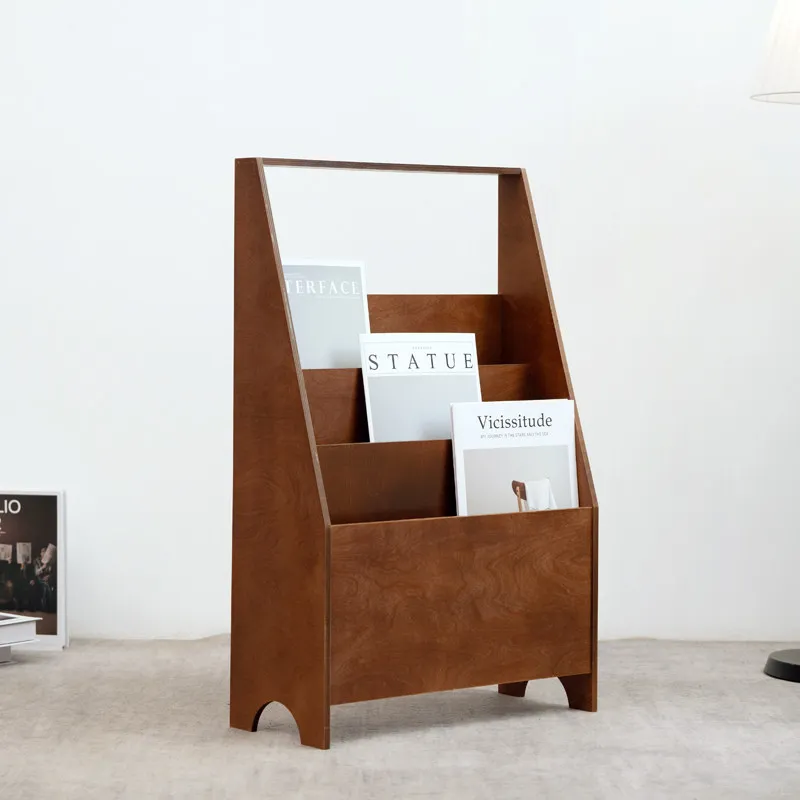 Nordic Magazine Rack Simple Ocean Board Bookshelf Three-layer Poster Rack