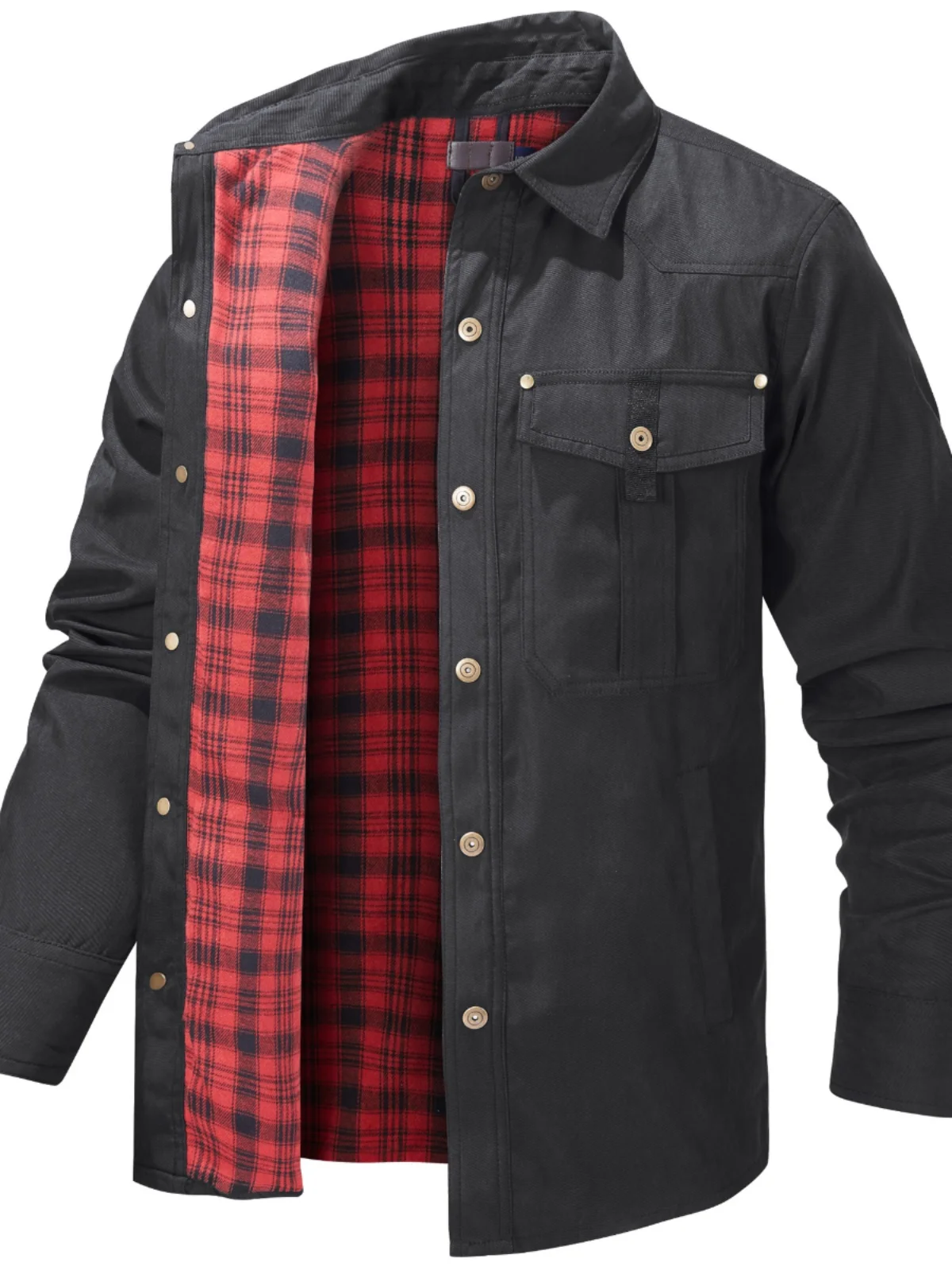 

Vintage Plaid irt Western Sle Jaet Turn-down Collar id Flannel irt Thiened Youth Faion Spring Autumn Winter