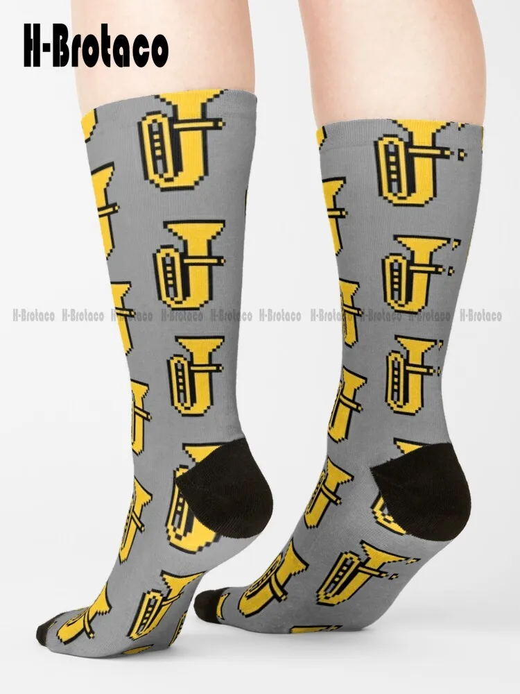 

Pixel Tuba Socks Anime Socks Comfortable Best Girls Sports Retro Gd Hip Hop Street Skateboard Socks Teen Youth Socks Casual Art