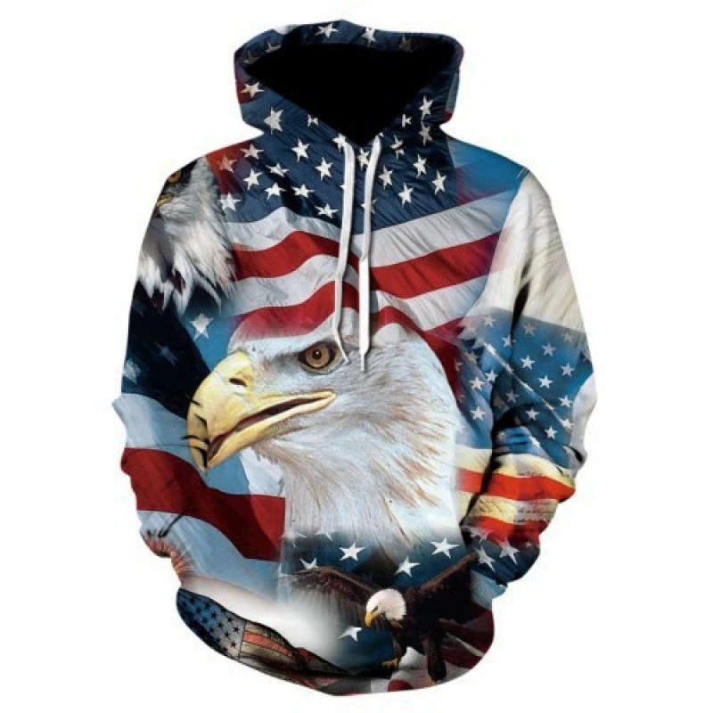 

Fashion Independence Day flag 3D Print Hoodie Men Women Hoodies Streetwear Oversized Pullovers Hooded Sweatshirts Male Tops