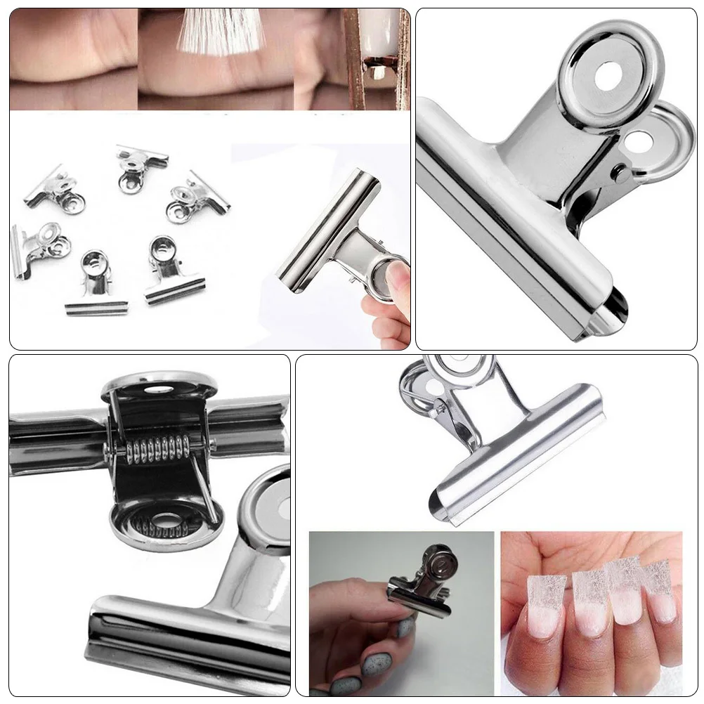

12Pcs Nail Extension Clips Metal Fixing Clips Adjustable Length Nail Tip Mold Holders Manicure Tools Manicure Tools