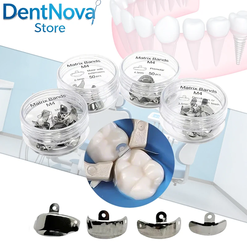 

Dental Sectional Matrix Bands NiTi Auto-Lock Rings Circumferential Metal System for Universal Posterior Restorations