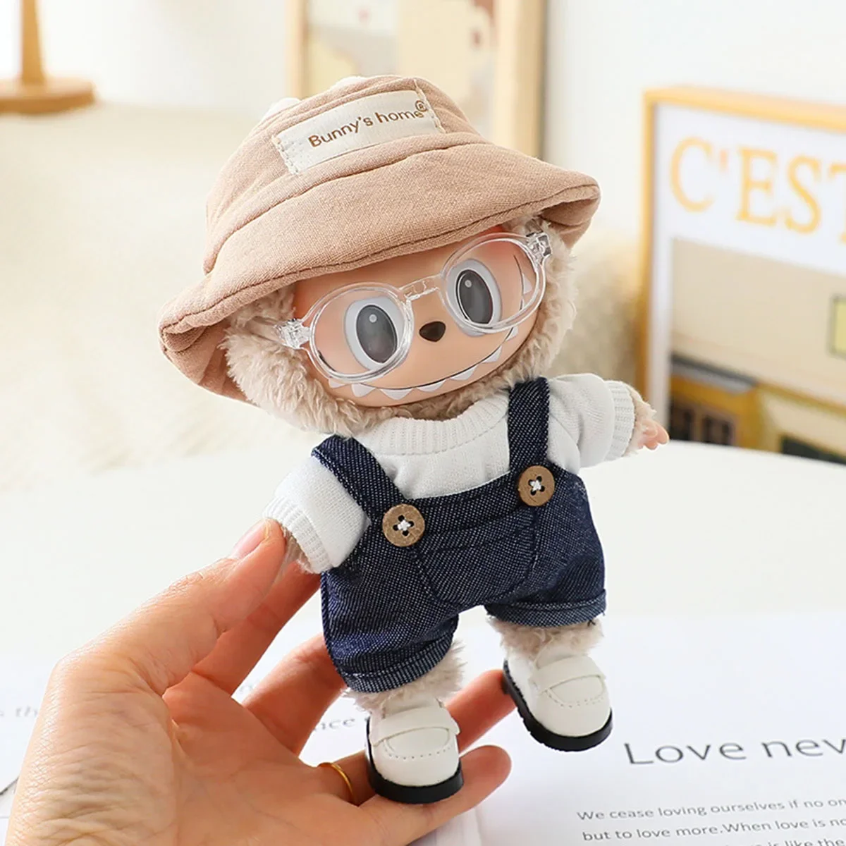 Moderner Stil, 17 cm, Labubu-Babykleidungsserie, Puppen-Outfit, Macaron-Babypuppen-Kleidungsset für Sammelfiguren