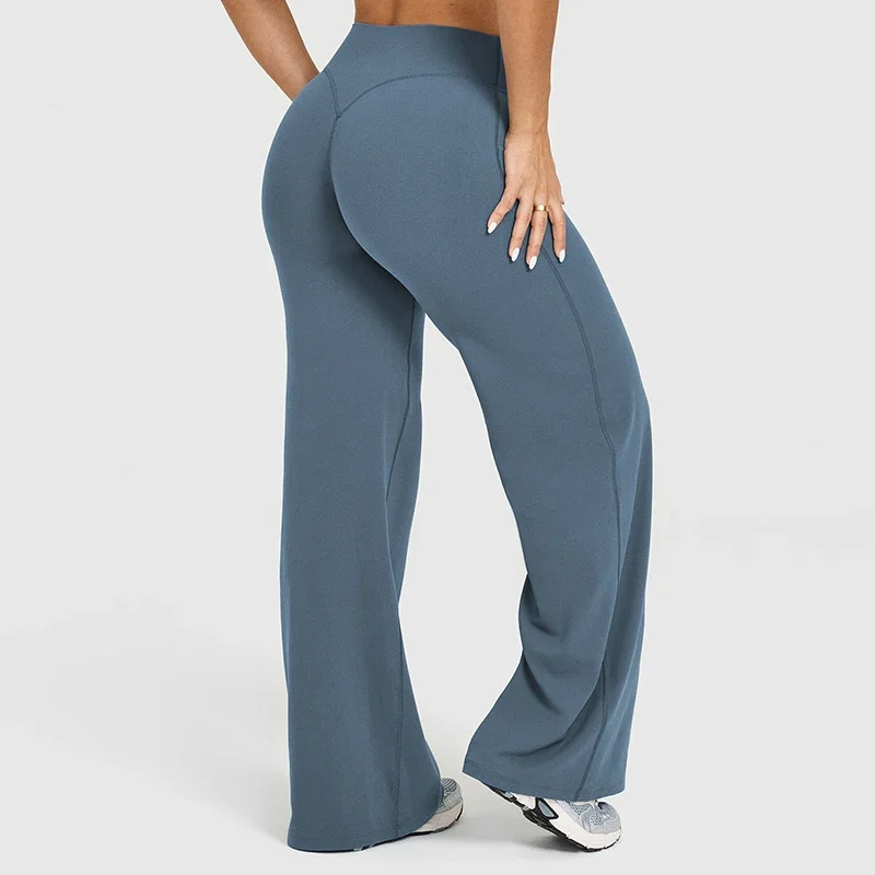 New  Women’s High Waist Straight Leg Yoga Pants Loose Slimming Long Pants for Yoga Gym Workout Outdoor Sports Fitness