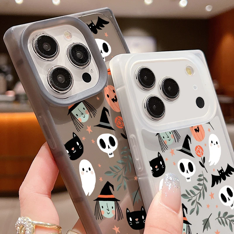 الكرتون نمط جراب هاتف آيفون 17 12 13 14 15 16 برو ماكس 16 زائد الهواء 11 مستطيلة شفافة لينة غطاء مقاوم للصدمات من البولي يوريثان #4