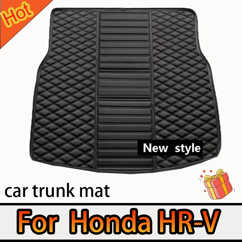 Car Trunk Mats For Honda HR-V Vezel RU 2022 2023 2024 5seat Leather Mat Car Trunk Storage Pads Maletero Car Accessorie Interior