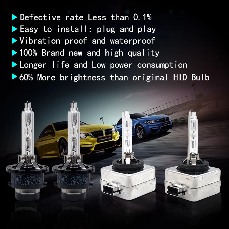 2PCS SUKIOTO Original 35W HID Xenon Bulb D4S D4R D2R D2S D1S D3S For 90981-20024 20005 90981-20008 90981-20013 HID Headlights