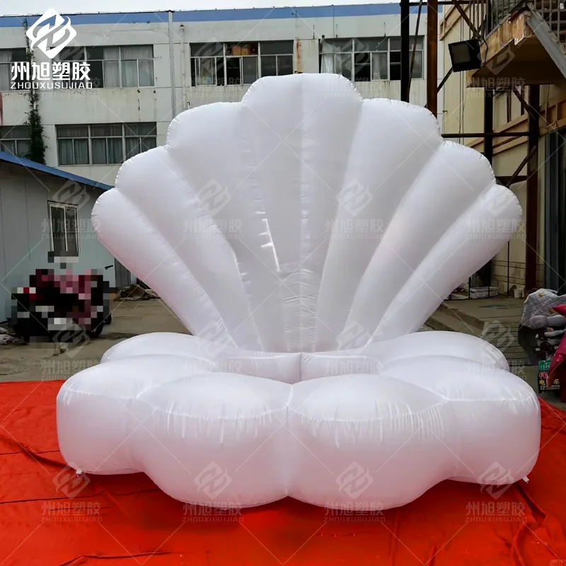 Customized Inflatable White Shell Air Model Decorative Prop for Stage Performance Themed Activities