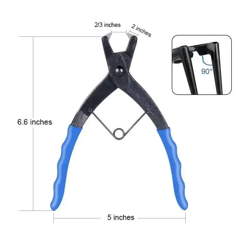 Hot-Pliers Circlips Snap Ring Grip Plier 50 mm Long Nose 1.2mm 90 Degrees Bending For Motorcycles Trucks