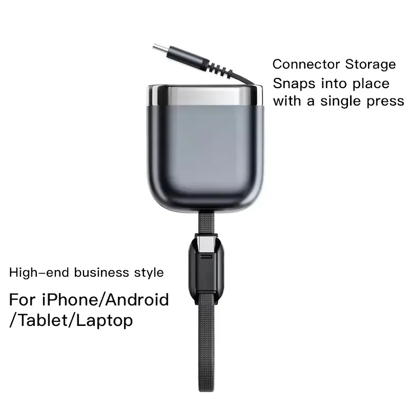 240W USB C Retractable Cable For iphone 17 16 15 iPad Samsung Fast Chaerger Mini Size 480Mdps Type-C To USB C Data Cord Devices