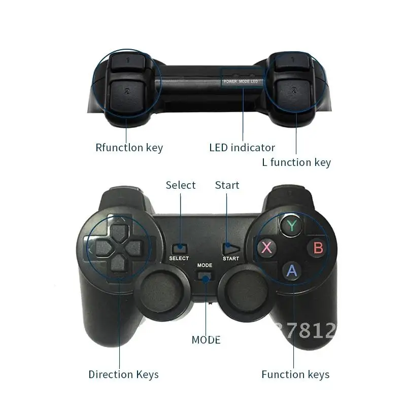 2.4Ghz Wireless Gamepad For Super Console X-pro Game Controller USB Joystick For TV Video Game Console Android TV BOX Phone