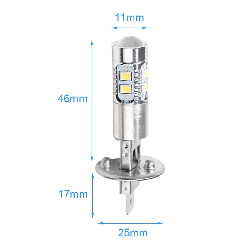 Lámpara LED antiniebla para coche, faros de 100W, H1, 6000K, 2835 SMD, 10LED, superbrillante, para motocicleta, 4 piezas