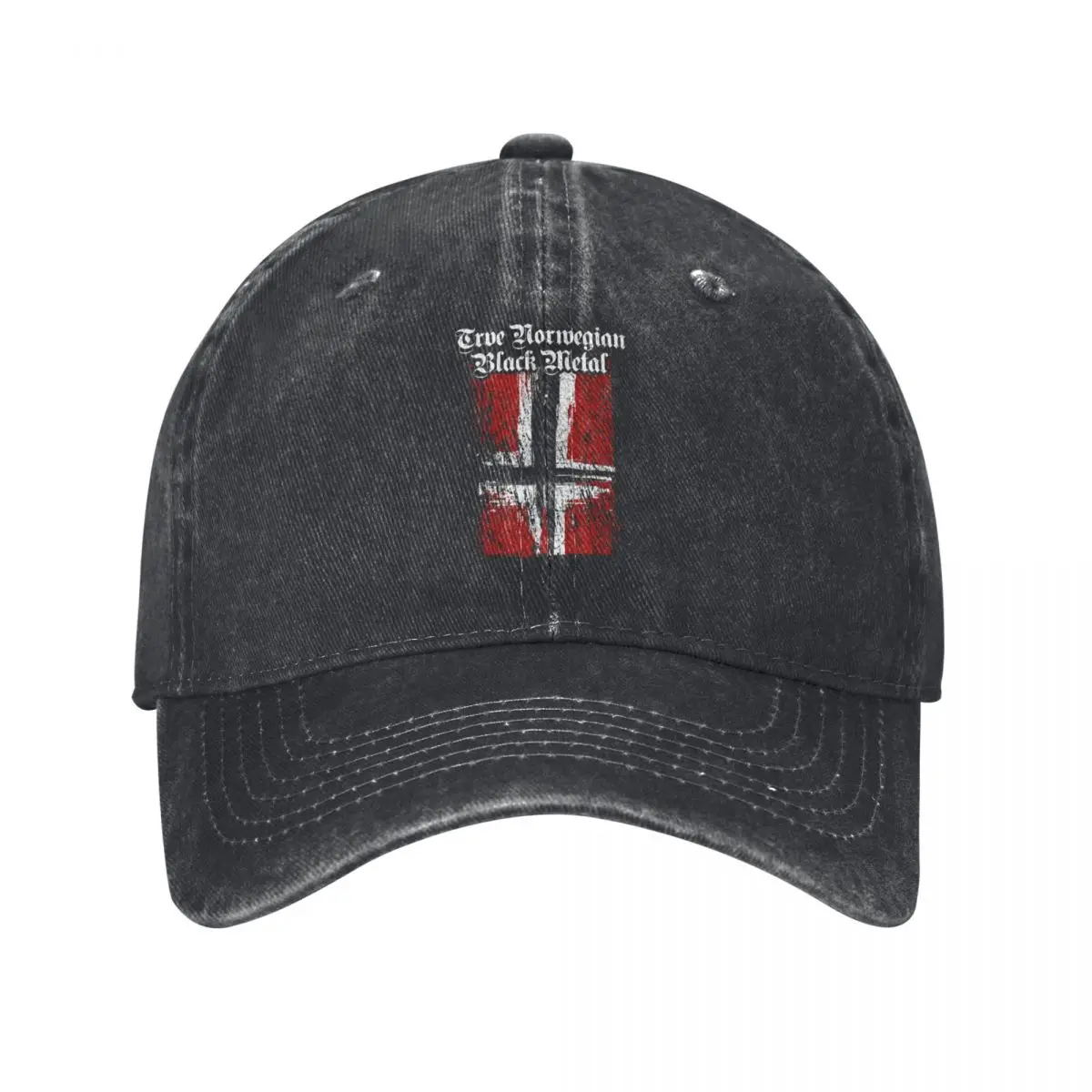 Trve (True) Norwegian Black Metal - Norwegian Satanic Flag Racerback Baseball Cap Cotton Hats Cowboy Caps Unisex