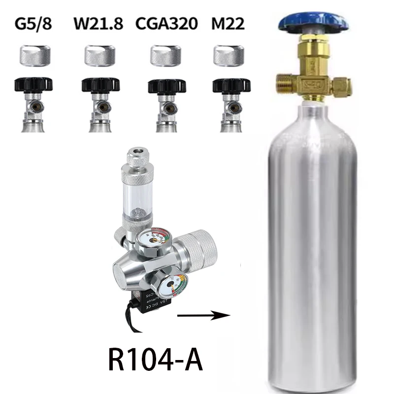 AC100-240V Aquarium CO2 Regler Elektromagnetisches Ventil Blasenzähler CO2 Steuerungssystem Aquarium CO2 Druckminderventil – Detail 5