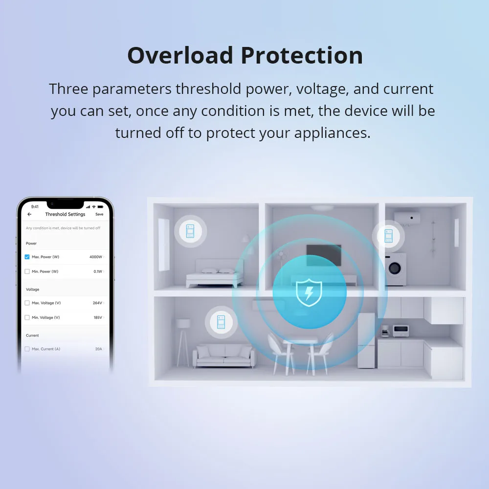 100-240V 16A WiFi Smart Switch High Accuracy Power Consumption Measure Monitor Current Energy Meter Work with Alexa Google Home