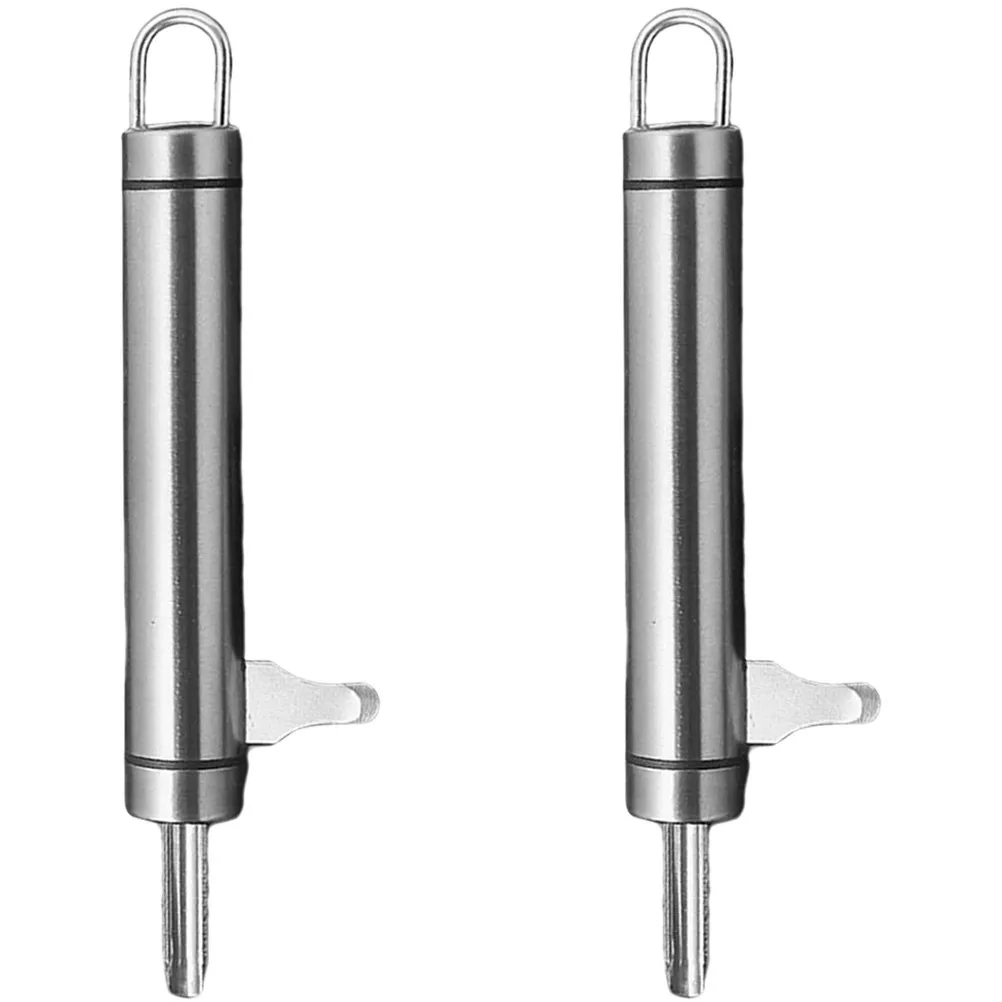 2Pcs Premium Stainless Steel Nut Cracker Set Solid Smooth Polished Shell Opener for Macadamia Hazelnut Walnut Chestnut All Hard
