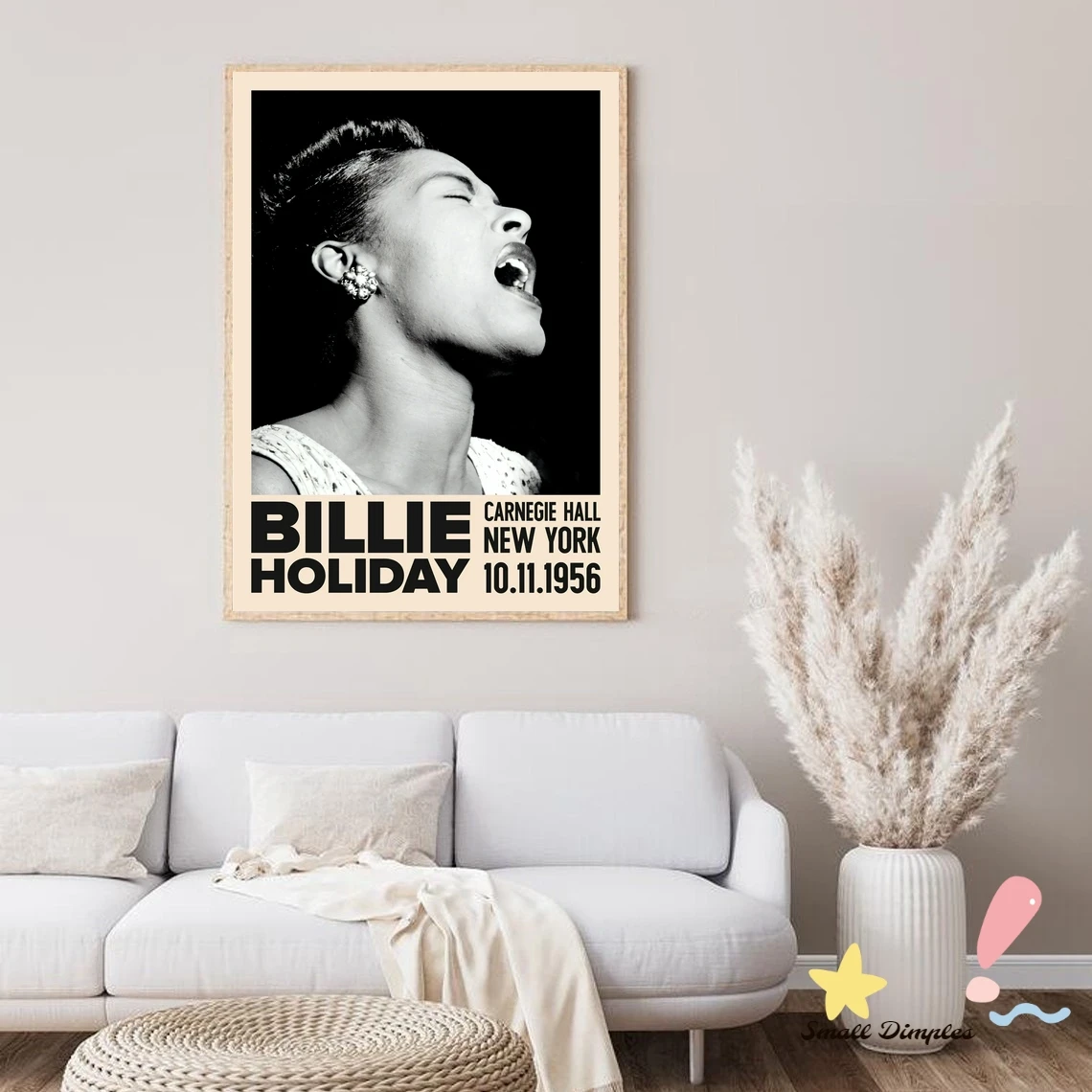 Billie Holiday Poster Music Star Poster Canvas Art Print Home Decoration Wall Painting ( No Frame )