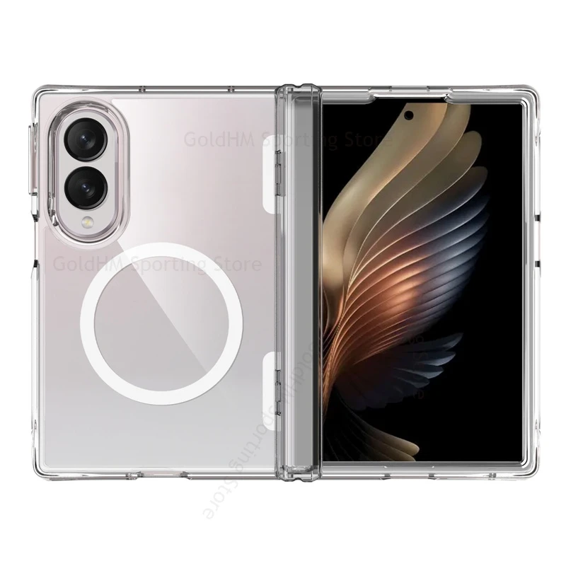 For Samsung Galaxy Z Fold8 Ultra 5G For Magsafe Magnetic Transparent Case For Samsung Z Fold 8 Wireless Charging Magsafing Cover