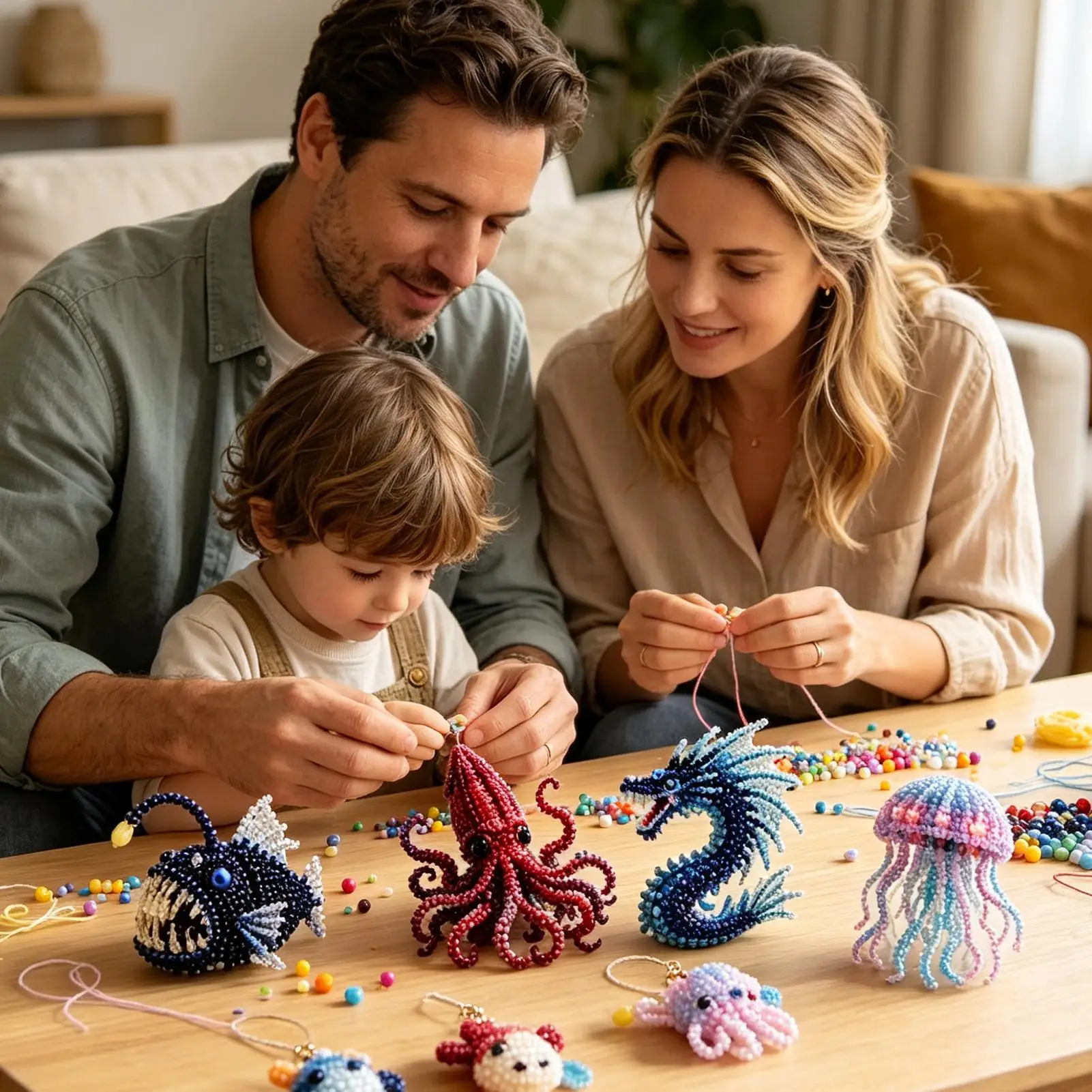 Beaded Animal Kit 3D Cute Funny With Instructions Handmade Bead Art Kit For Family Friends Professionals Craft Enthusiasts