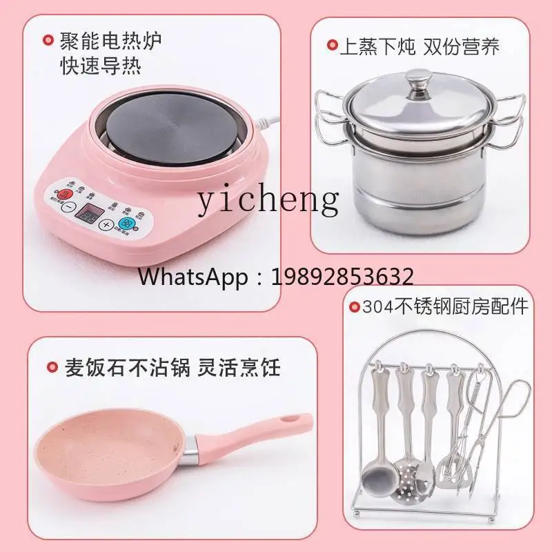 بدلة طهي حقيقية صغيرة للمطبخ، نسخة حقيقية، مجموعة كاملة لتناول الطعام للأطفال، مجموعة منزل لعب الطبخ الحقيقي #3